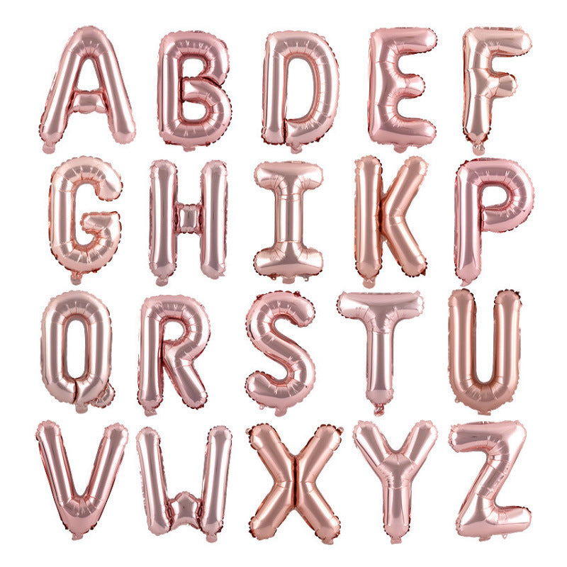 16 Inch English Alphabet Balloons Aluminum Balloons