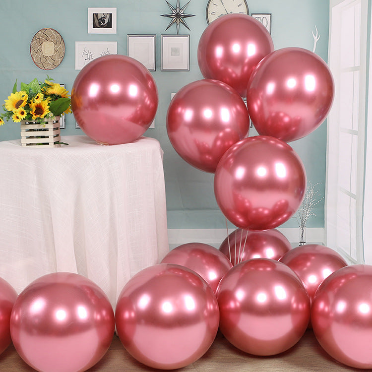 Metal Chrome Balloons Thick Latex Wedding Birthday Party Decoration Wedding Balloons Metal Balloons